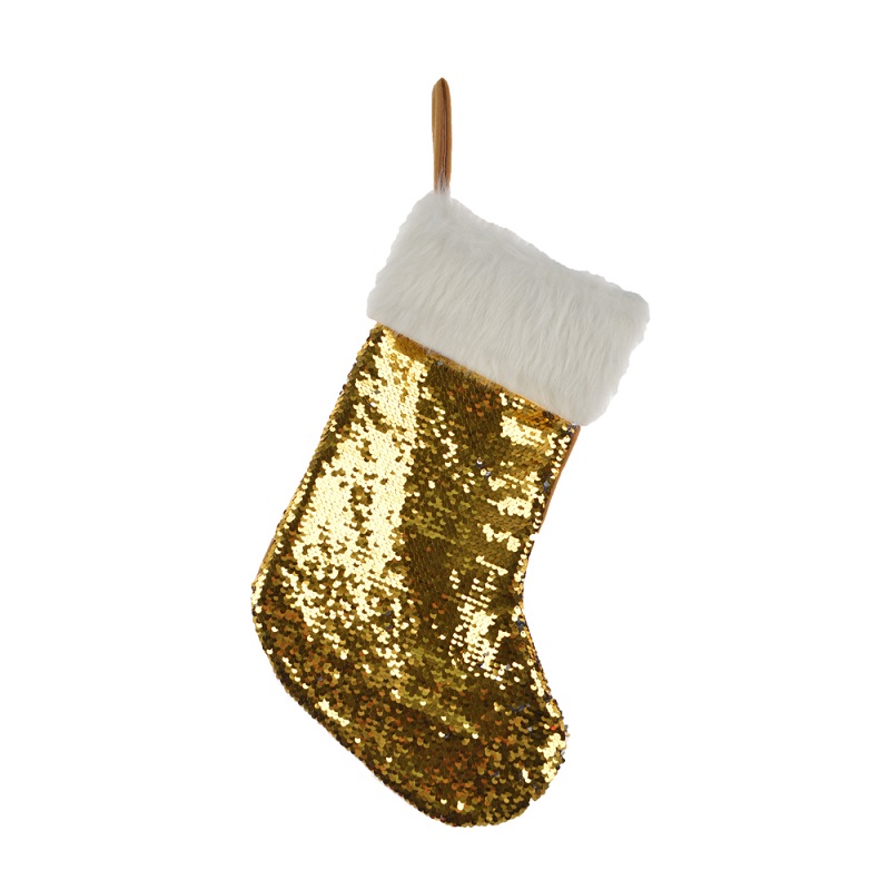 Glitzernde Pailletten-Geschenktüte zum Aufhängen, Weihnachtsbaumdekoration 5