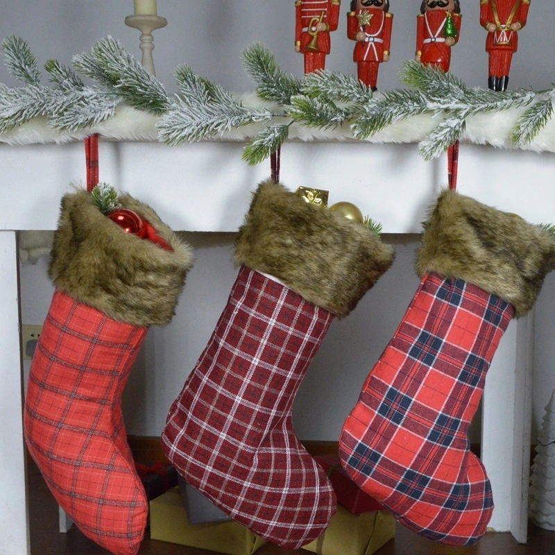 New Elements Of Tartan Christmas Stockings 1