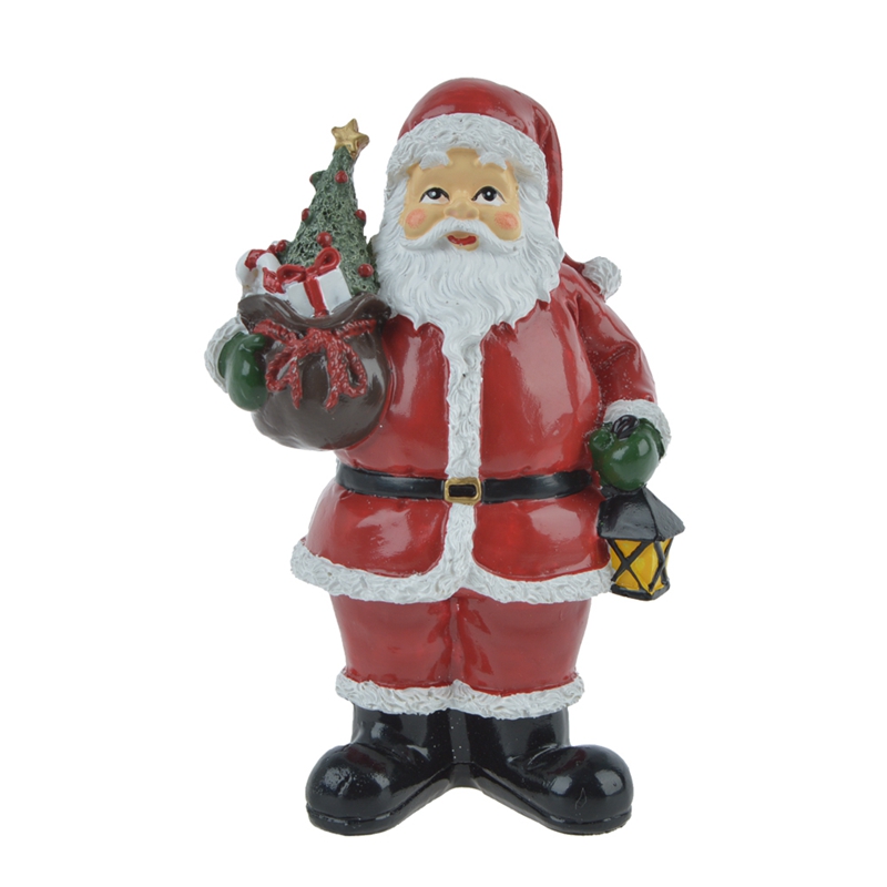 Handmade Polyresin Standing Santa Claus Figurines 3