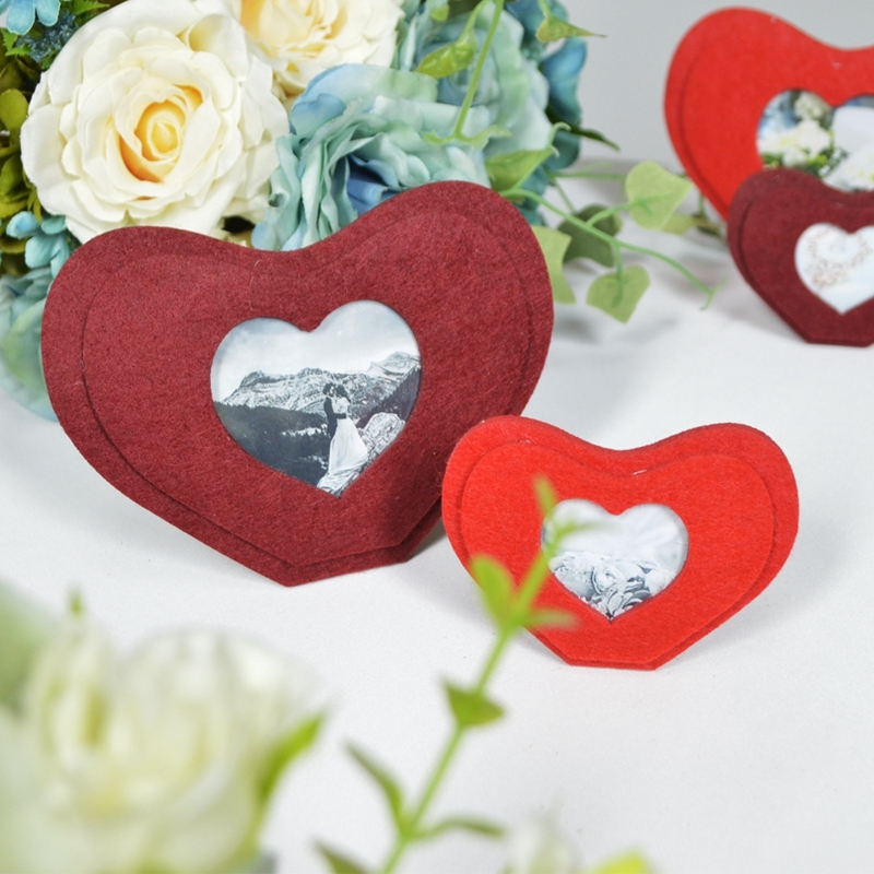 Felt Red Heart Shaped Photo Album Wedding Decoration 1