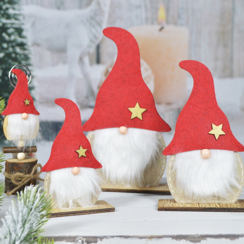 Weihnachtsmann-Fotohalter aus Filz, weihnachtliche Tischdekoration 1