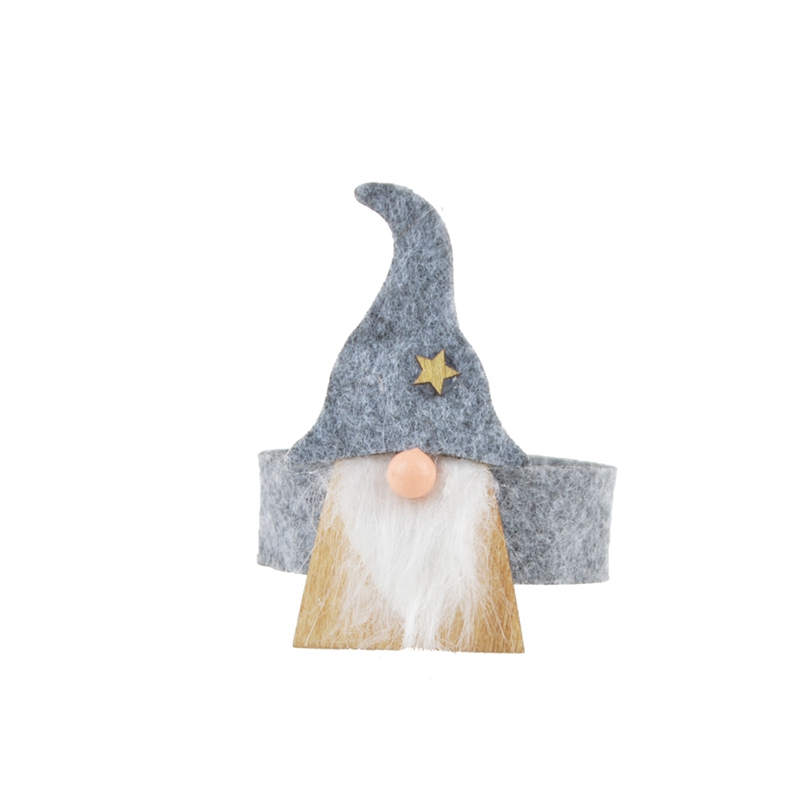 Servilletero de fieltro de Papá Noel para mesa, decoración navideña 2