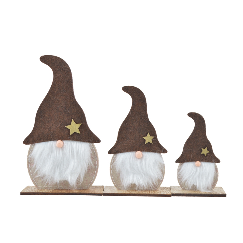 Adornos de madera de Papá Noel para la decoración navideña 2