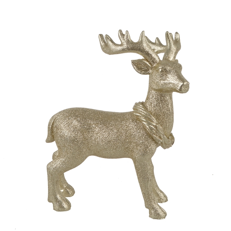 Poly Stand Deer Neck Christmas Resin Ornaments 1