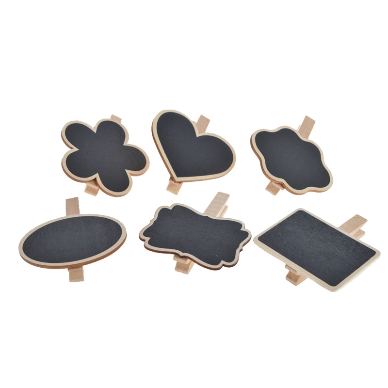 Mini Wooden slice Rectangle Chalkboard for Wedding Decoration 1