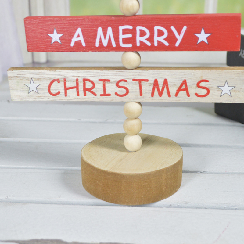 Adorno de letras de madera en forma de árbol con palabras de bendición 6