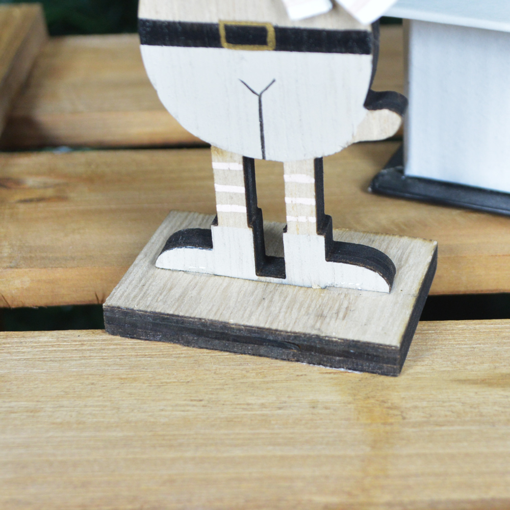 Weihnachts-Tischkartenhalter in Hirschform, bedruckt, aus Holz, Tischnummern-Menüpapier, Menü-Notiz-Clips, Halter für Feiertage 6