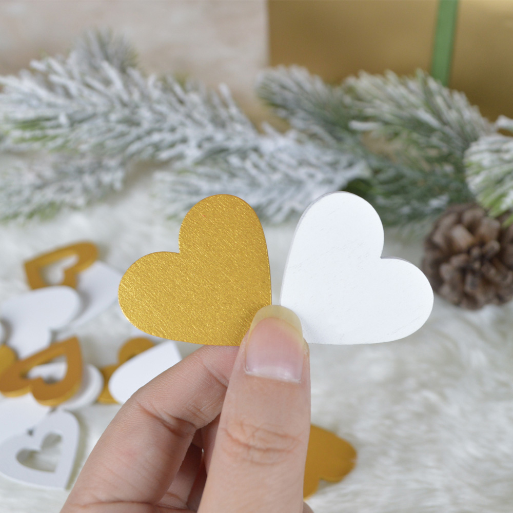 Holzstreudeko Herzform Holzscheibe Schreibtischdeko Hochzeitsaccessoire 3