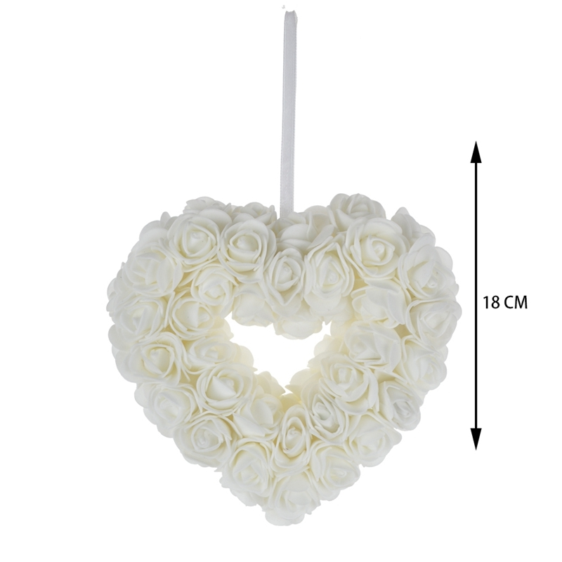 Hand made fabric flower combine heart design wedding decoration 1