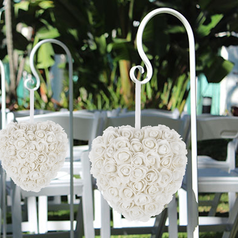 Material de tela para decoración de fiestas de bodas, corazón colgante. 4
