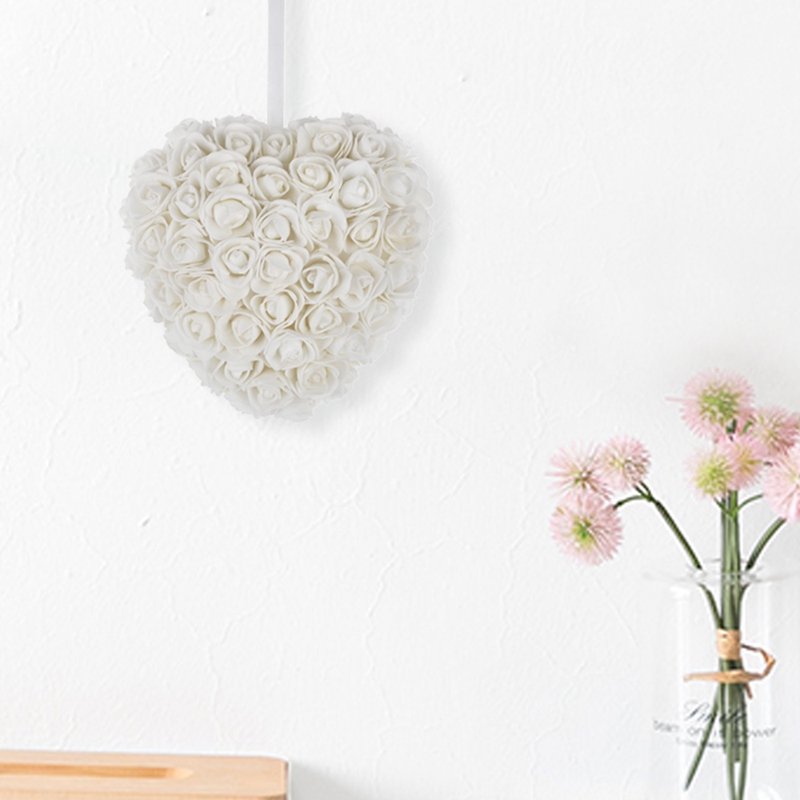 Material de tela para decoración de fiestas de bodas, corazón colgante. 2