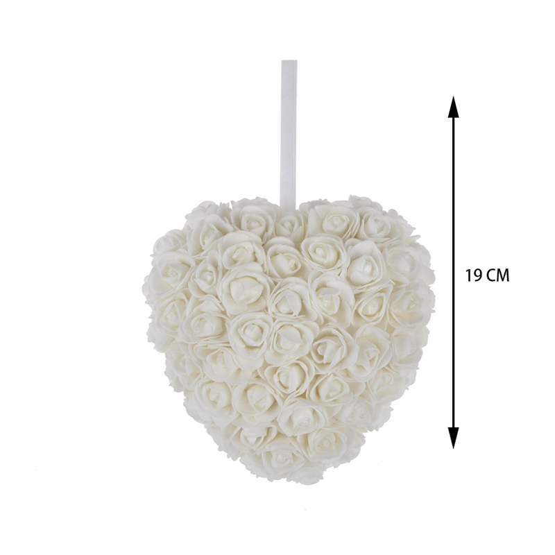 Material de tela para decoración de fiestas de bodas, corazón colgante. 5