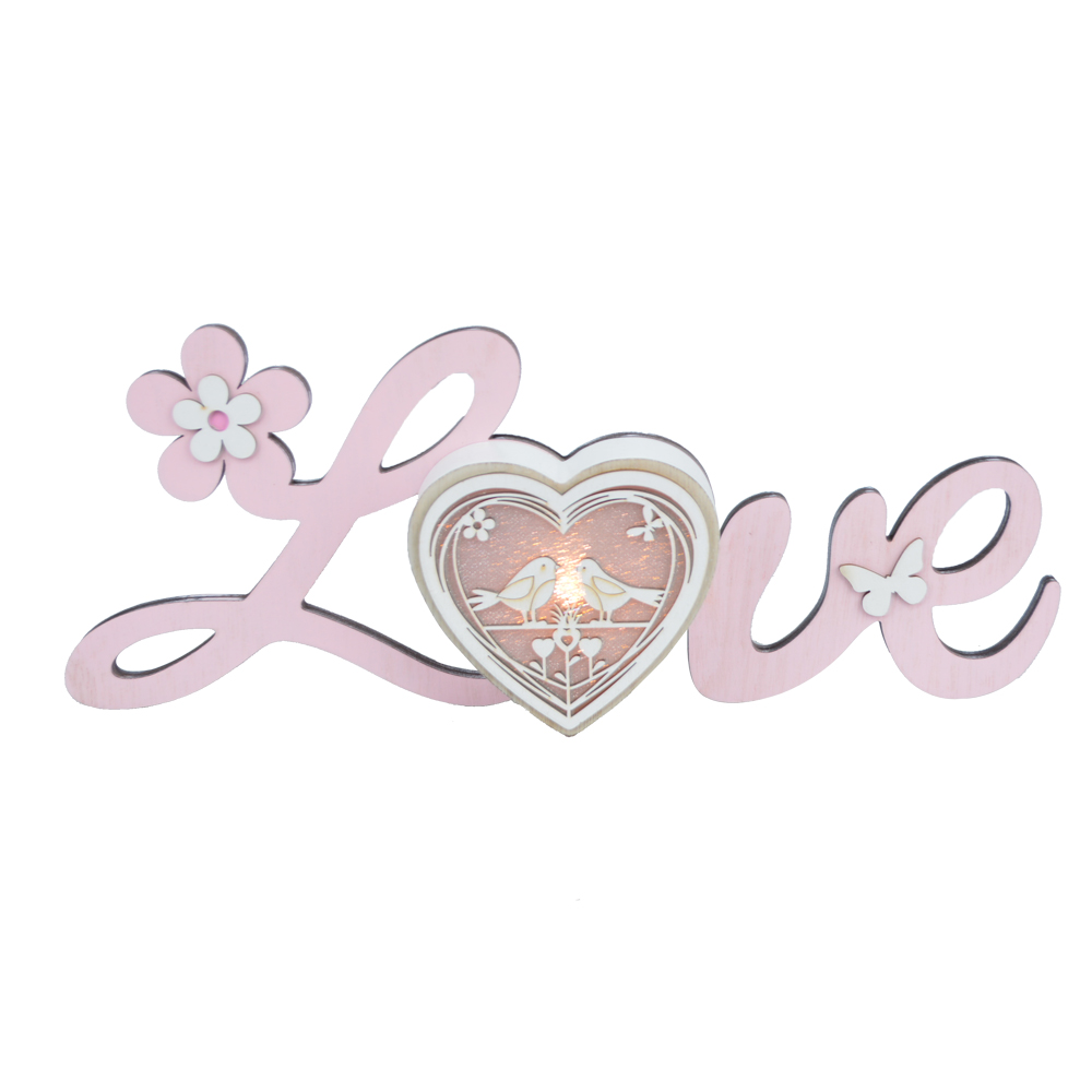 Partygeschenk Holz Liebe Alphabet Ausschnitt Buchstaben Desktop-Dekoration 1
