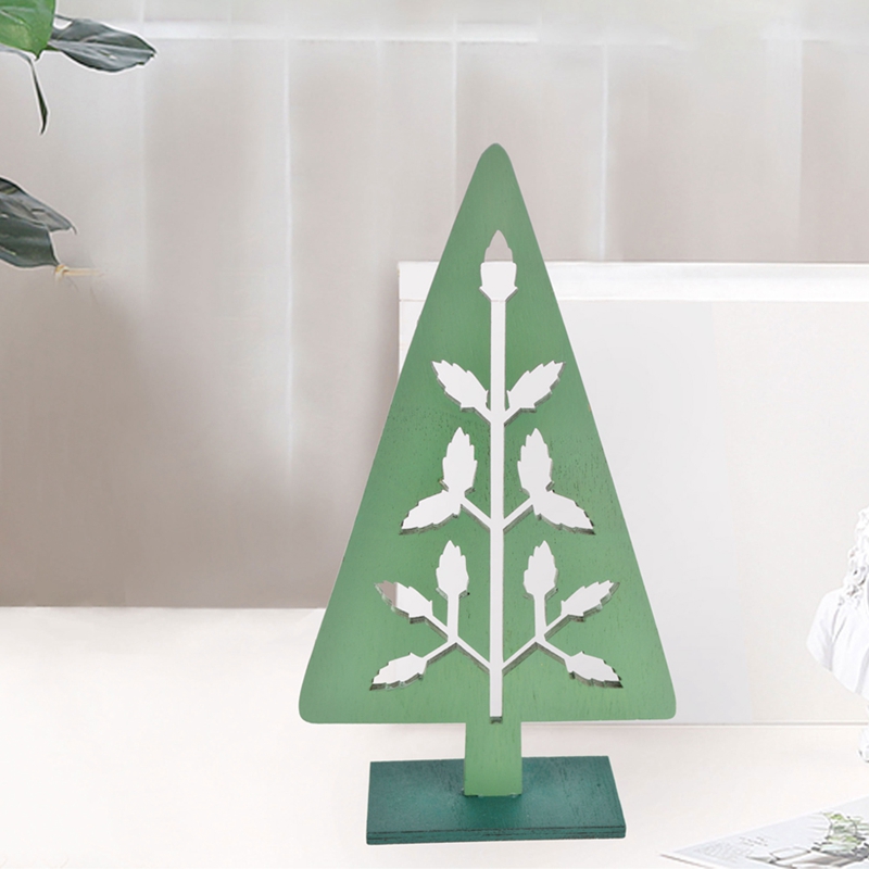 Mini-Weihnachtsbaumschmuck aus Holz, Weihnachtstischschmuck 4