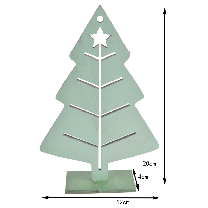 Mini-Weihnachtsbaumschmuck aus Holz, Weihnachtstischschmuck 5