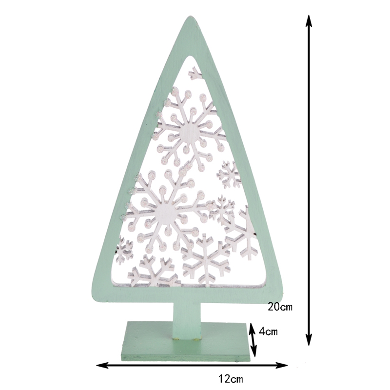 Decoración de árbol de Navidad de madera con agujeros cortados con láser 4