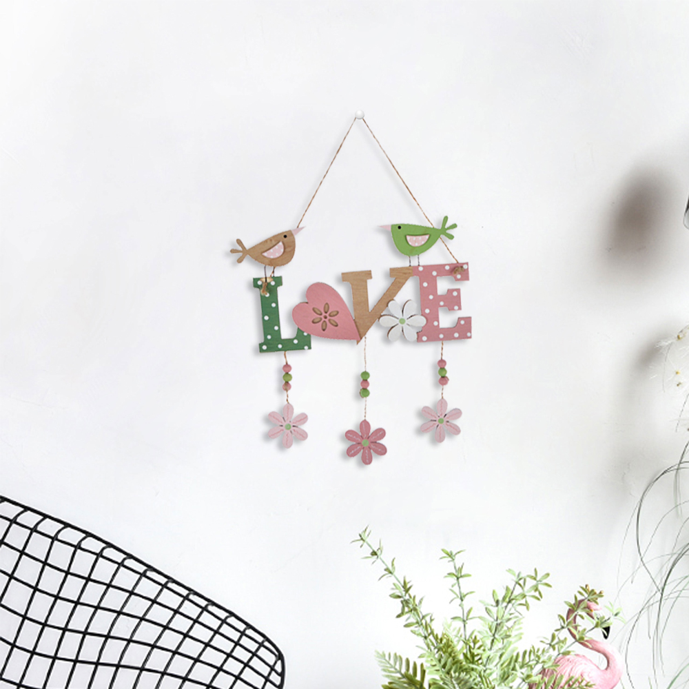Letrero de amor DIY para decoración de bodas, letras de madera para colgar en la pared 3