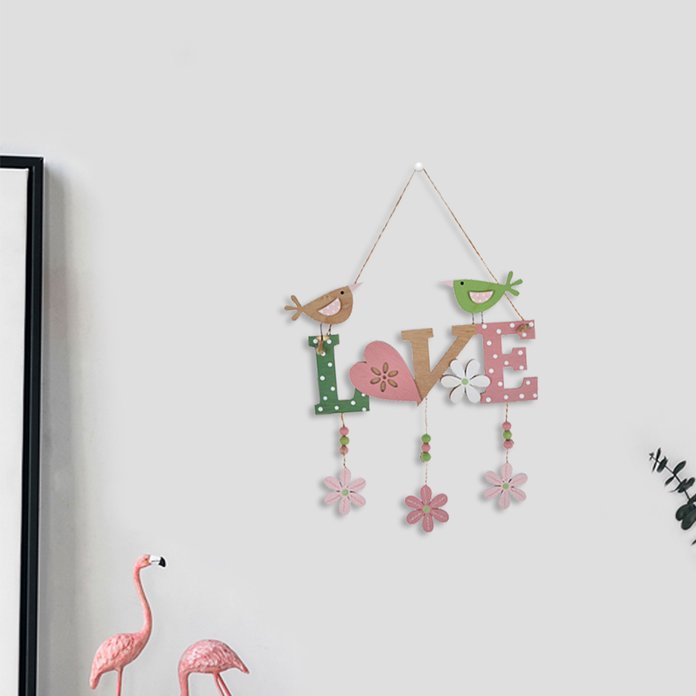 Letrero de amor DIY para decoración de bodas, letras de madera para colgar en la pared 4