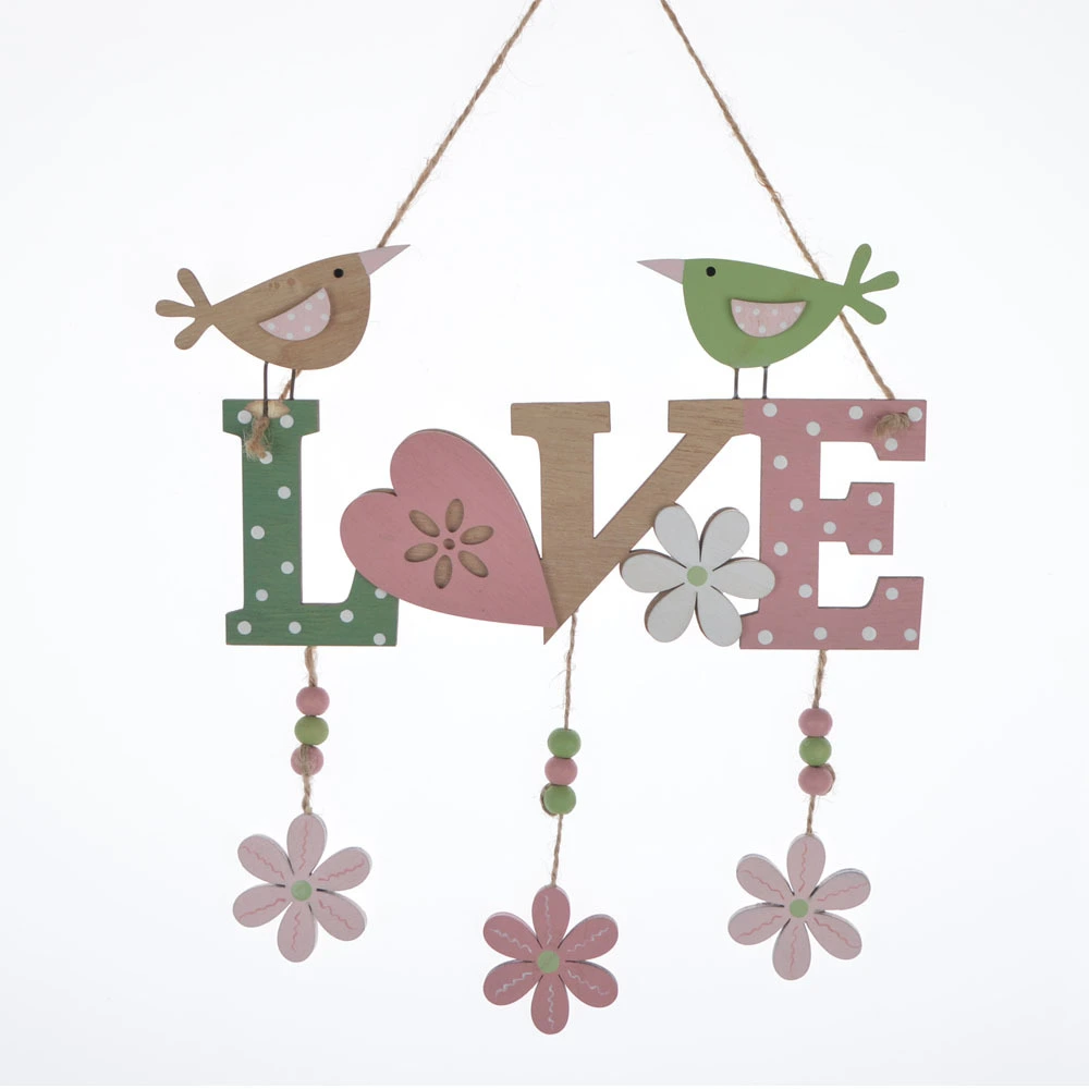 Letrero de amor DIY para decoración de bodas, letras de madera para colgar en la pared 1
