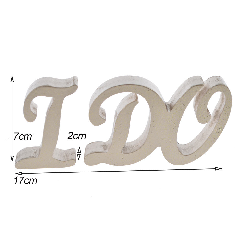 Holz-Logo-Buchstaben 3D GOLD SILBER Farbe Buchstaben Dekoration 2
