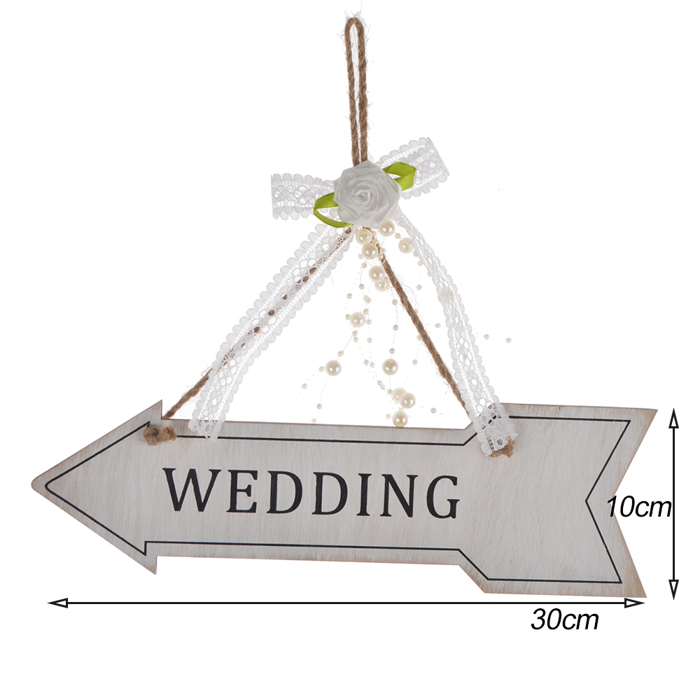 Personalisierter Willkommenspfeil aus Holz für die Hochzeit, graviertes Holzschild 2