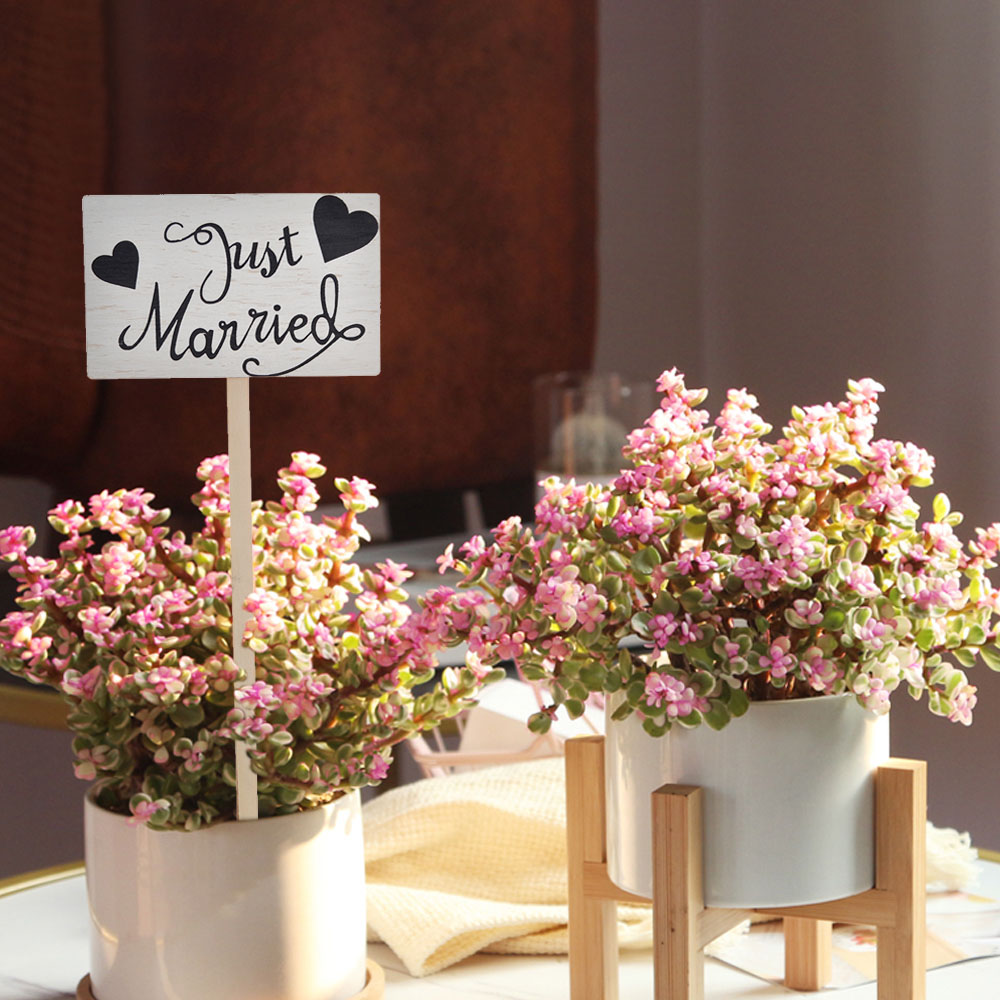 Macetas de madera para decoración de bodas rústicas 3