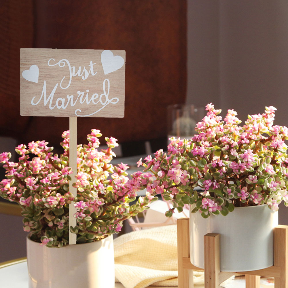 Macetas de madera para decoración de bodas rústicas 5