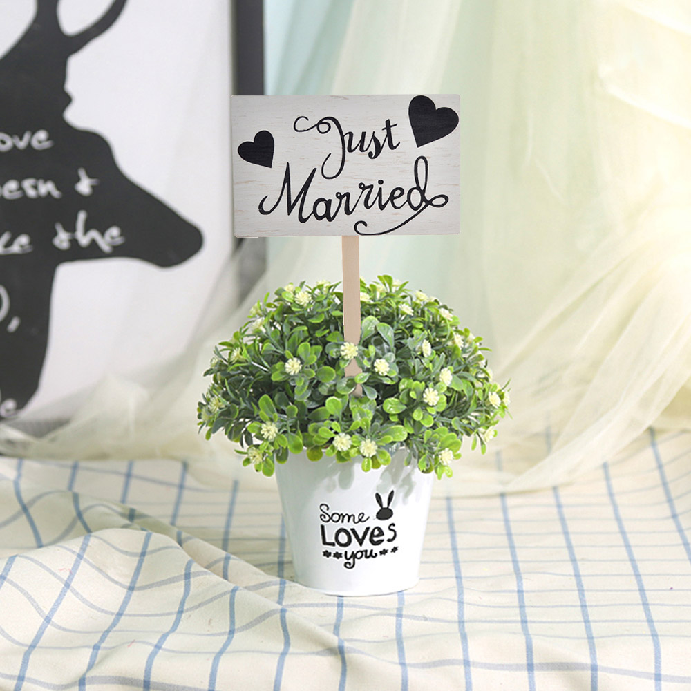 Macetas de madera para decoración de bodas rústicas 4