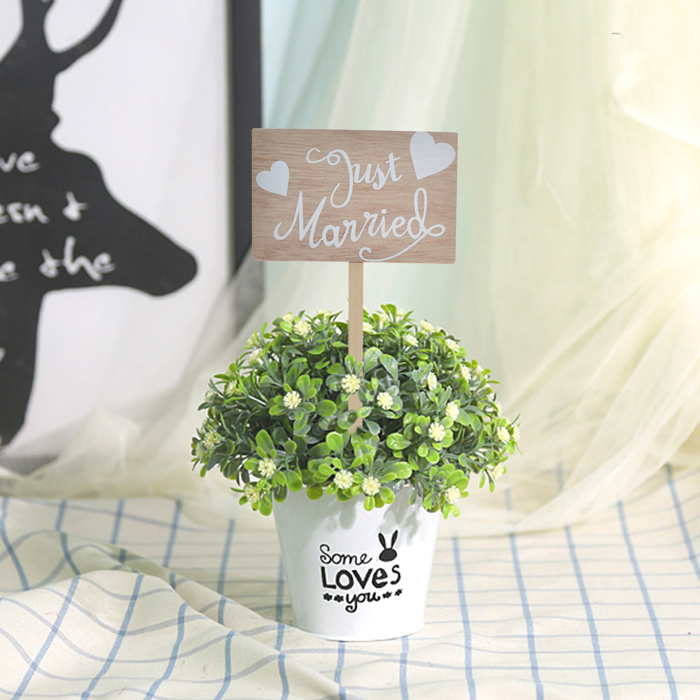 Macetas de madera para decoración de bodas rústicas 6