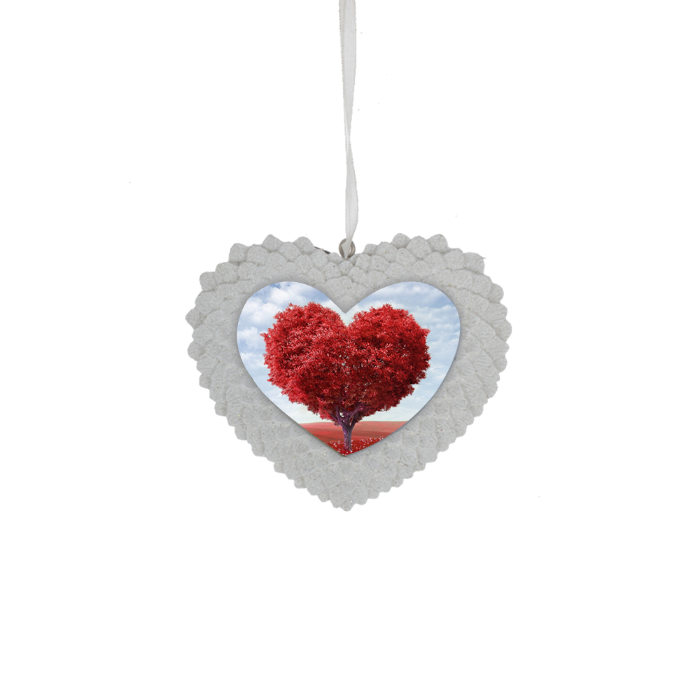Marco de fotos de resina con forma de corazón para colgar en la pared, adorno para el hogar 3