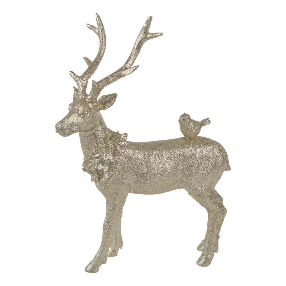 Fabrikneues Design Harzdekoration Silber Champagner Station Hirsch Tischdekoration Weihnachtshaus Dekorationen DIY 1