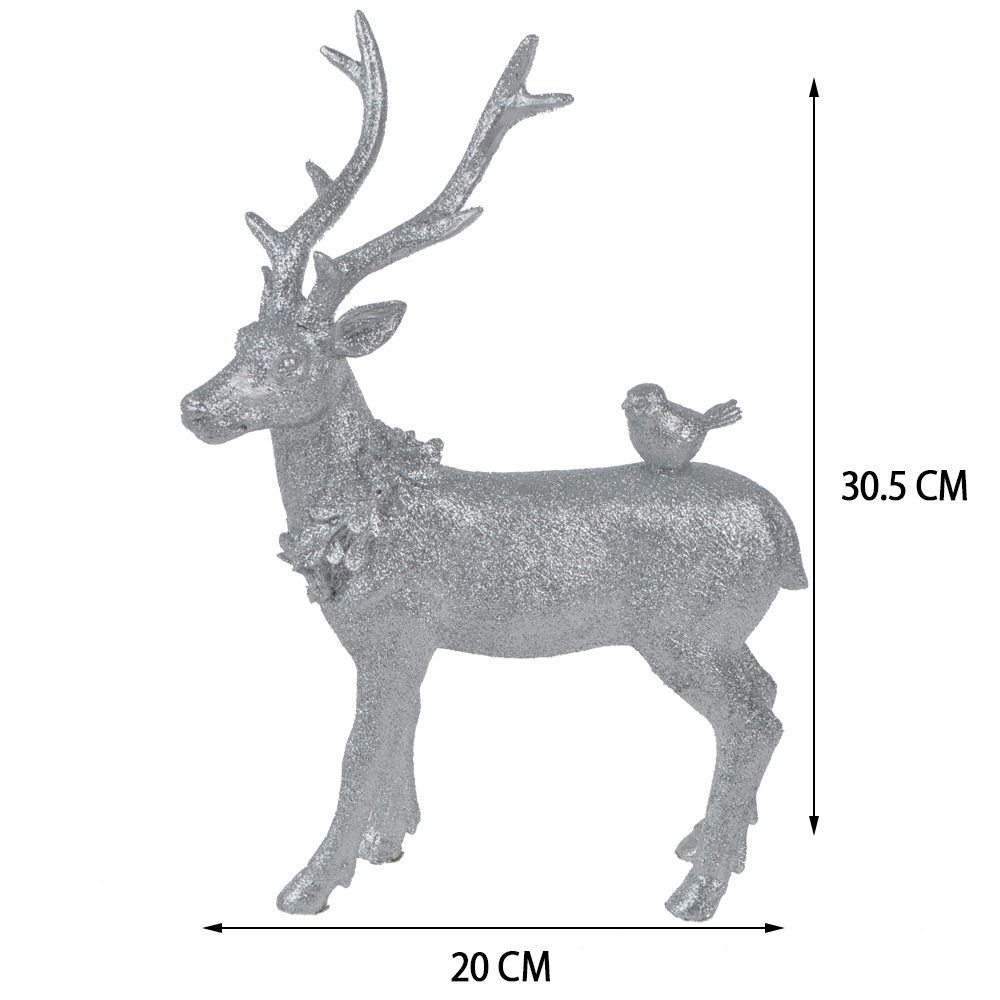 Fabrikneues Design Harzdekoration Silber Champagner Station Hirsch Tischdekoration Weihnachtshaus Dekorationen DIY 5