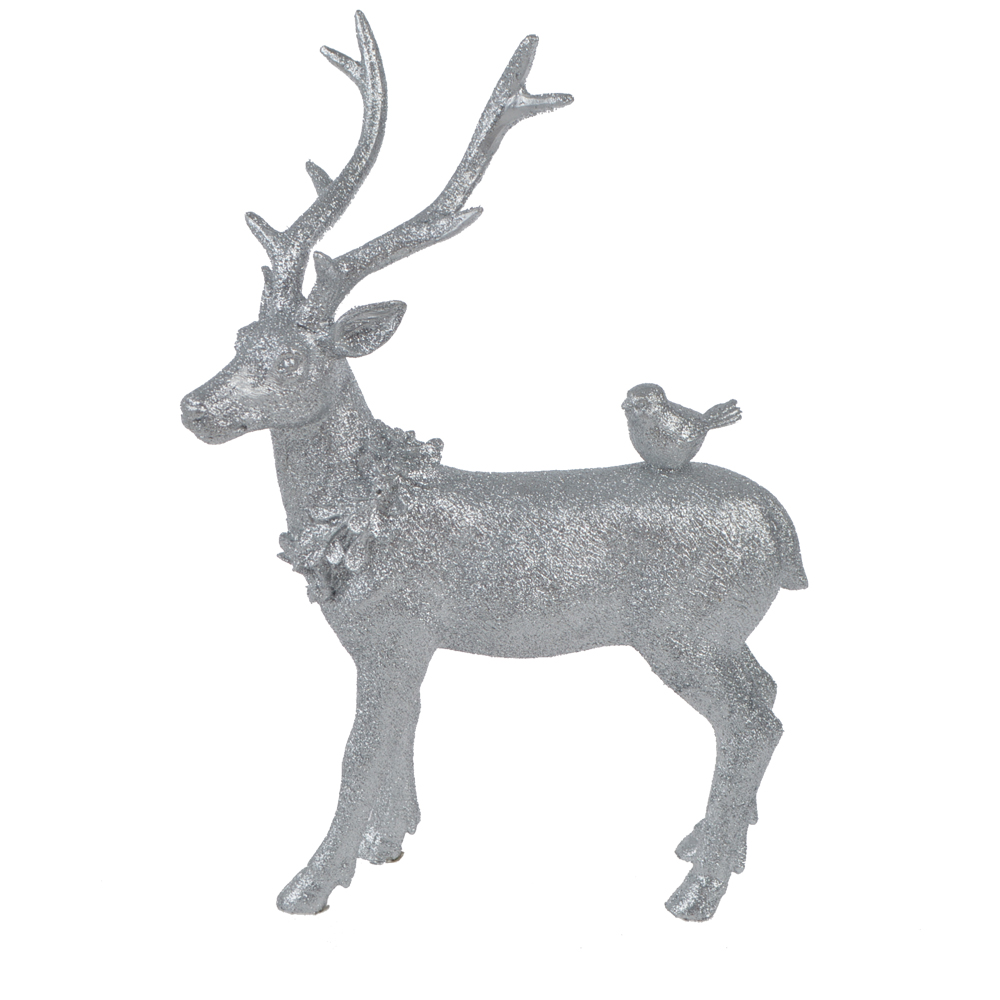 Fabrikneues Design Harzdekoration Silber Champagner Station Hirsch Tischdekoration Weihnachtshaus Dekorationen DIY 6