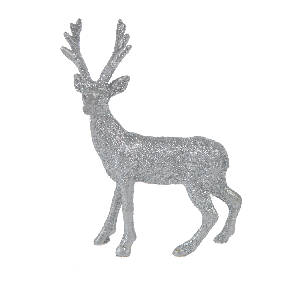 Fabrik liefert Silber Hirsch Harz Dekoration Champagner Station Hirsch Verschönerung Weihnachten Tisch Ornament 4