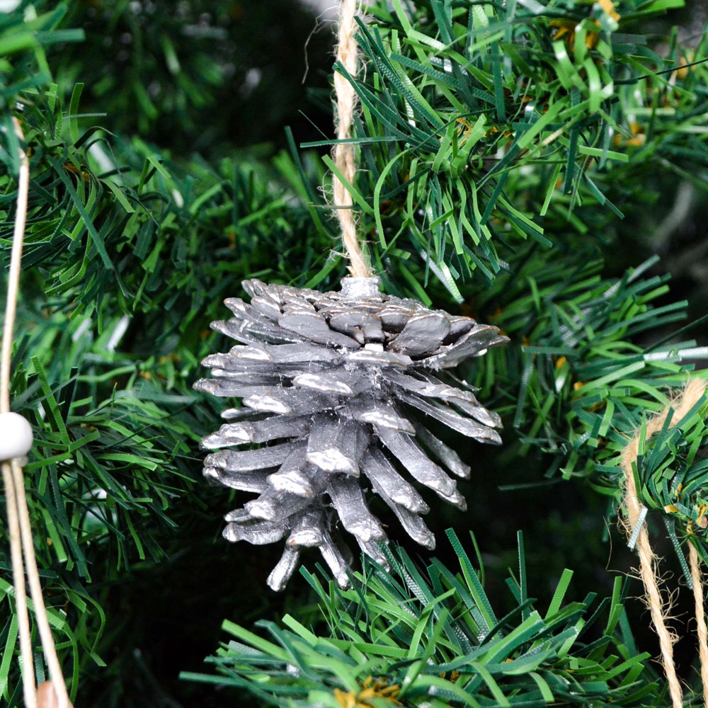 Weihnachtsbedarf Holzanhänger Tropfenornament Weihnachtsbaum hängend Home Party Dekor Tannenzapfen Dekoration sortiert 4