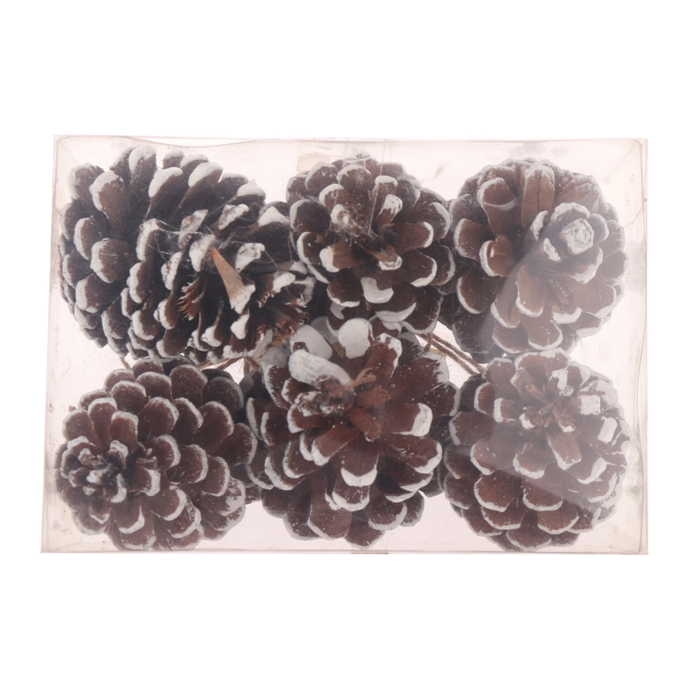 Colgador de piñas de madera, corona de árbol, decoración, artesanía de madera, accesorios de embalaje 1
