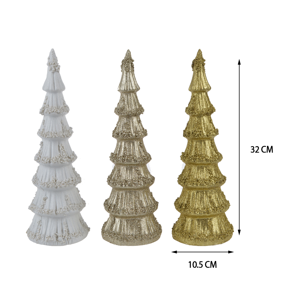 Fabrik Innendekoration Glitzer Harz Weihnachtsbaum Form Tisch Handwerk Geschenk 2