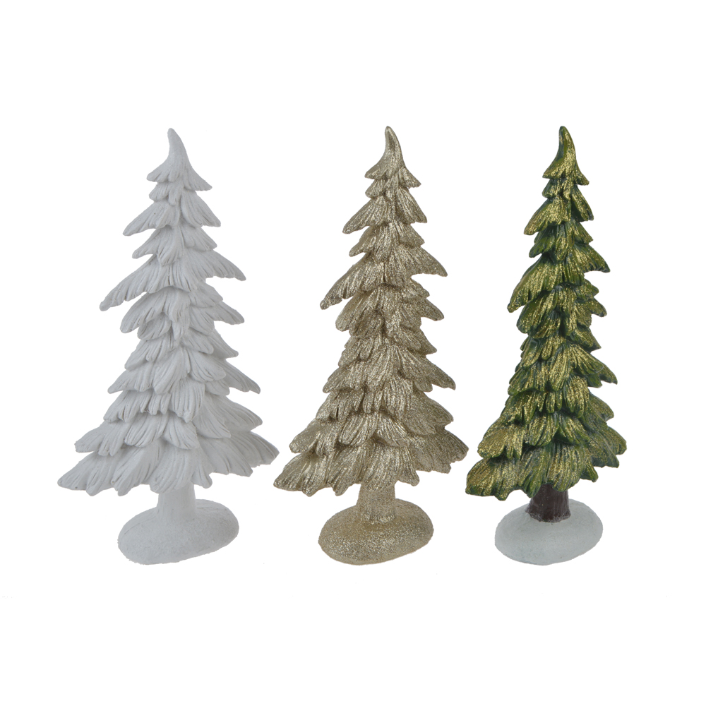 Fabrik direkt Set mit 3 dekorierten Weihnachtsbaumfiguren für die Weihnachtsdekoration 1