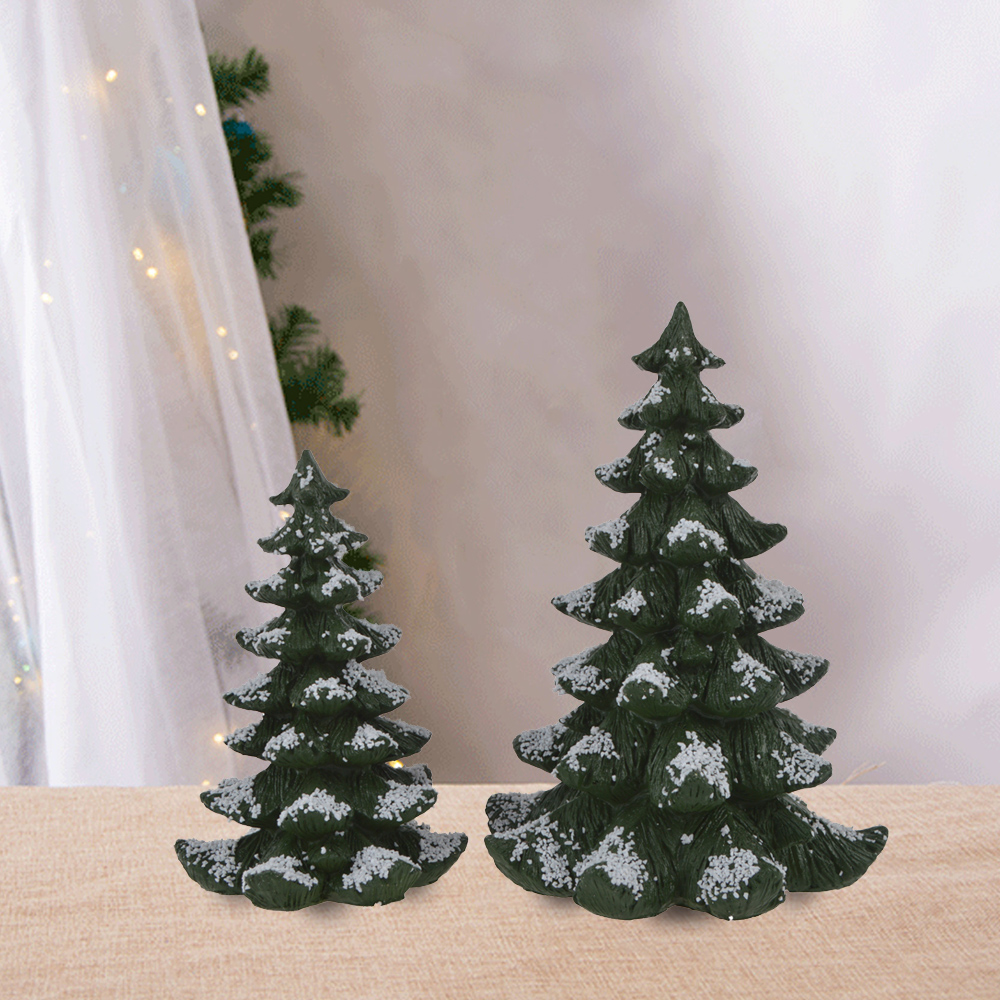 Factory Villages Winter Pines Zubehör Harz Weihnachtsbaum Handwerk 6