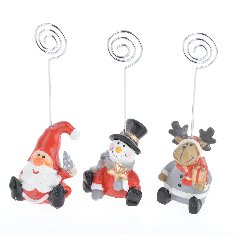 Party supply Resin name card holder,Christmas party favor holiday name tag holder poly Christmas table decoration 1