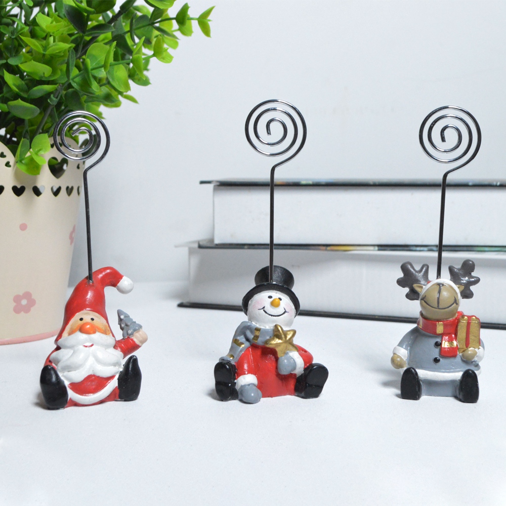Party-Zubehör Namenskartenhalter aus Harz, Weihnachtsparty-Geschenk, Namensschildhalter aus Poly, Weihnachtstischdekoration 5