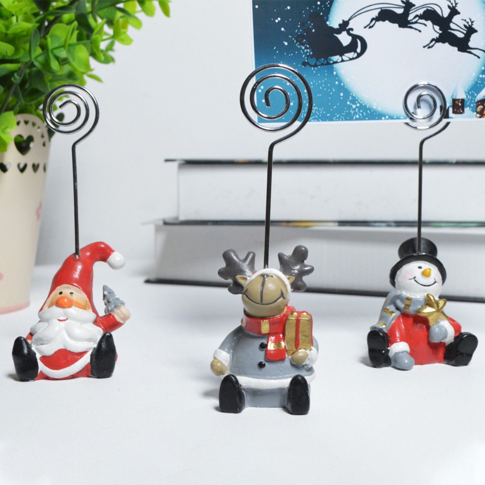 Party-Zubehör Namenskartenhalter aus Harz, Weihnachtsparty-Geschenk, Namensschildhalter aus Poly, Weihnachtstischdekoration 6