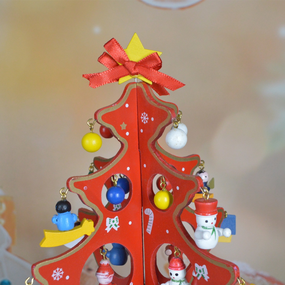 Party-Zubehör Personalisierte Spieluhr kleiner Weihnachtsbaum DIY Kinder Freistehender Weihnachtsbaum Basteln 7