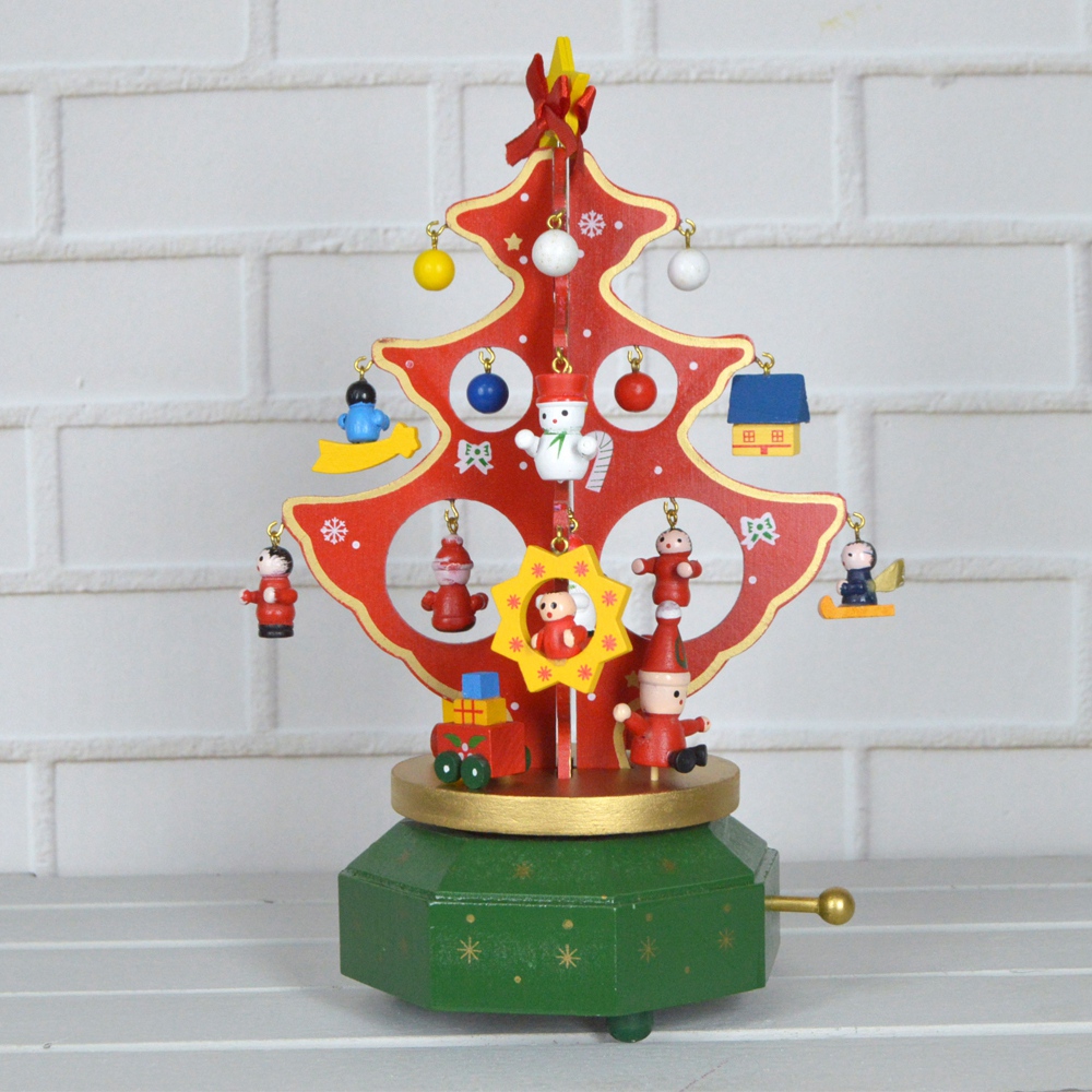 Party-Zubehör Personalisierte Spieluhr kleiner Weihnachtsbaum DIY Kinder Freistehender Weihnachtsbaum Basteln 8