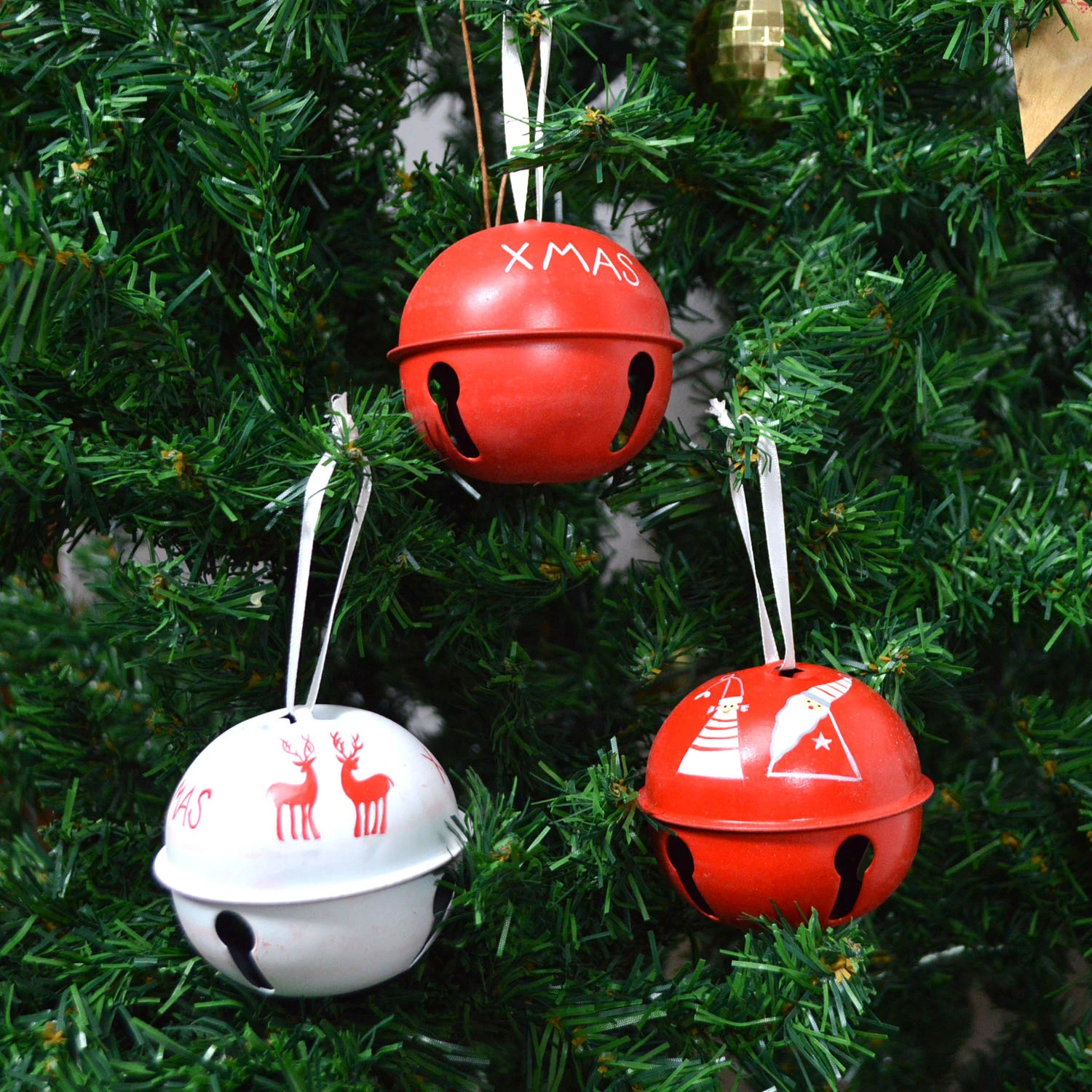 Regalos de Navidad de fábrica, recuerdos de fiesta, campanas de metal para colgar en la pared, colgador de puerta, decoración del hogar 1