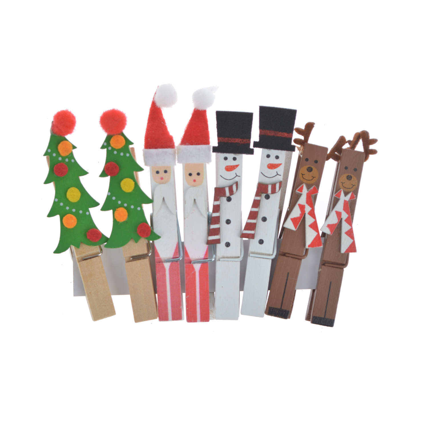 Holzkartenhalter Klammern Weihnachtskarten Dekoration Festdekoration 2