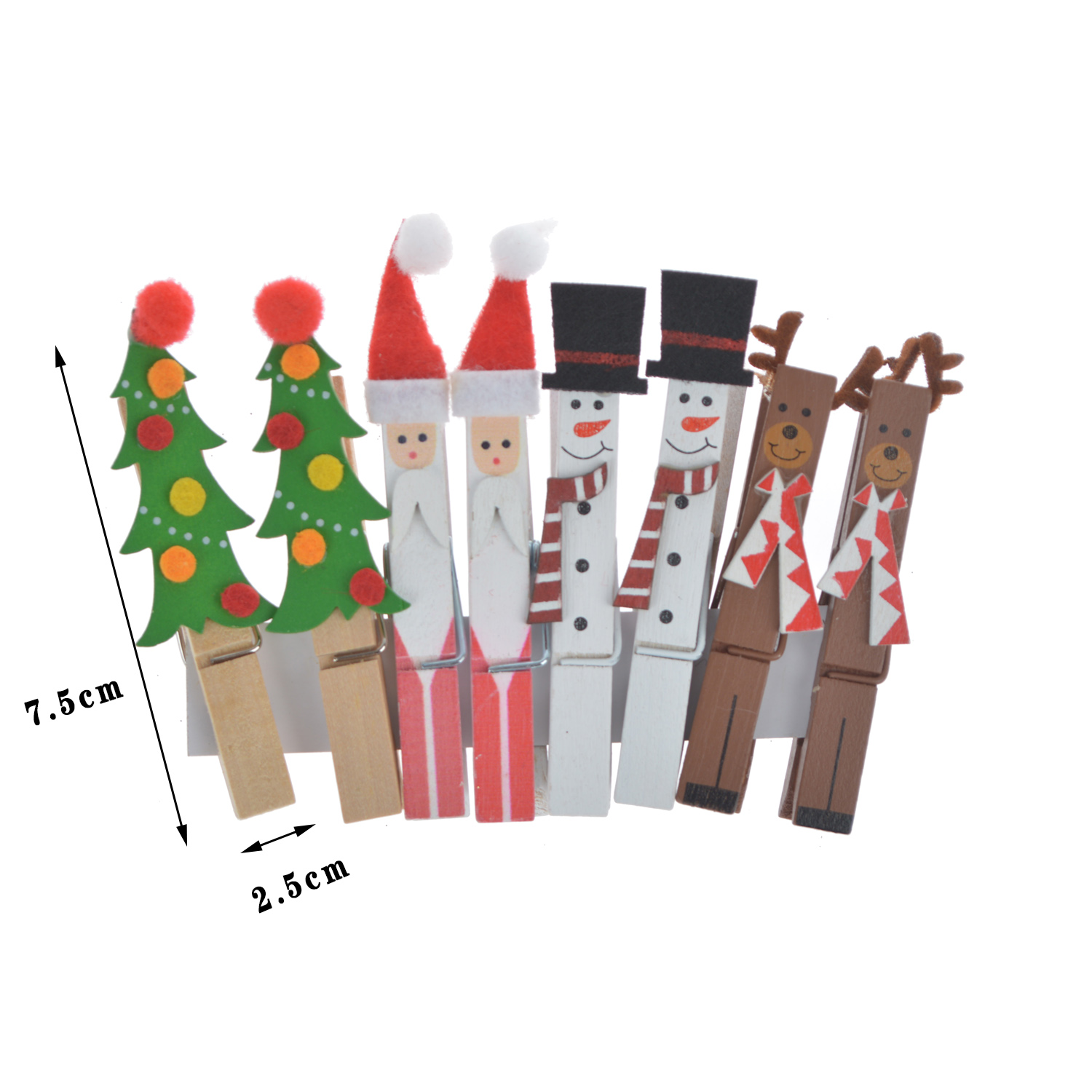 Holzkartenhalter Klammern Weihnachtskarten Dekoration Festdekoration 3