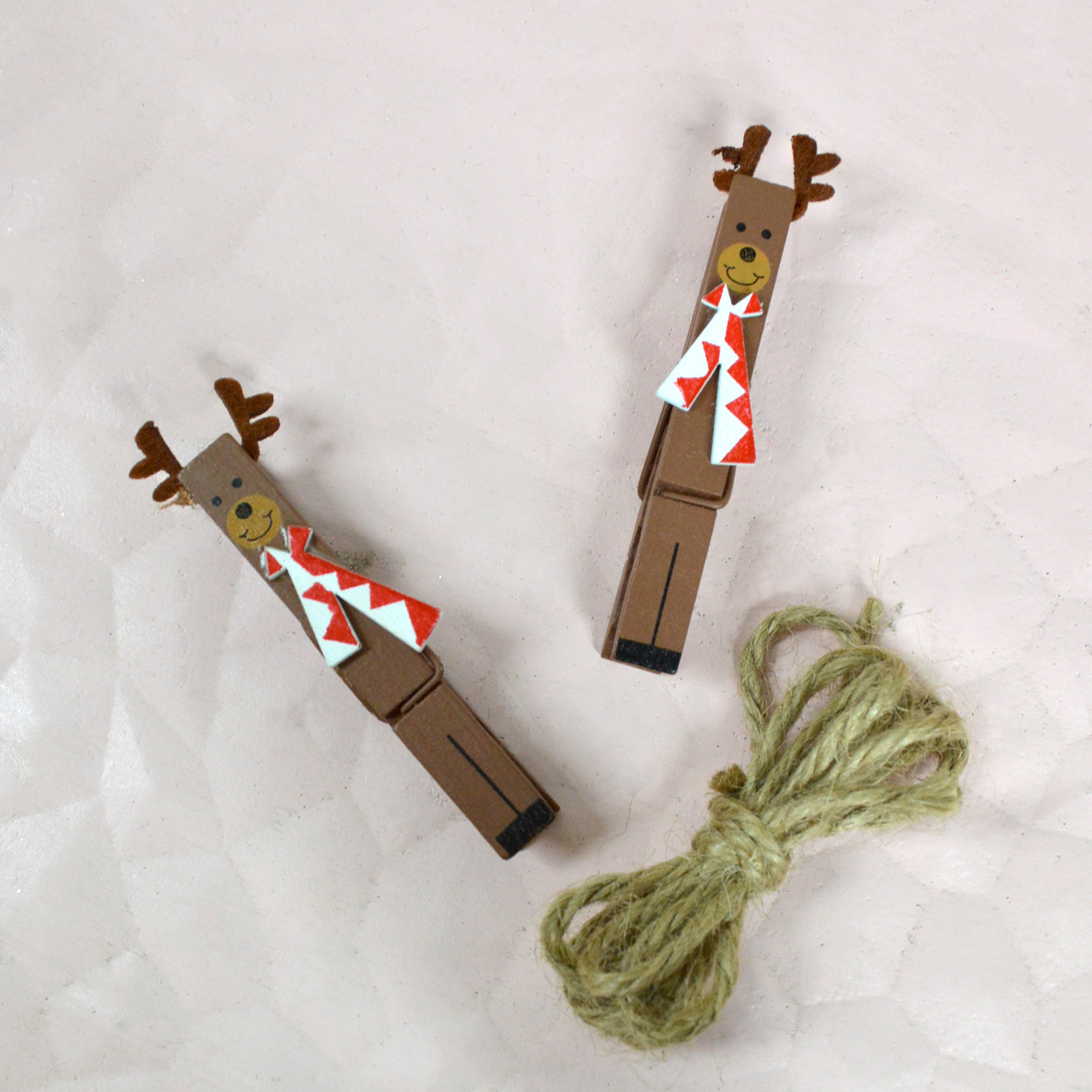 Holzkartenhalter Klammern Weihnachtskarten Dekoration Festdekoration 8