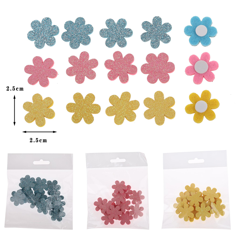 wholesale pink felt flower sticker child party decoration easter ornament 5