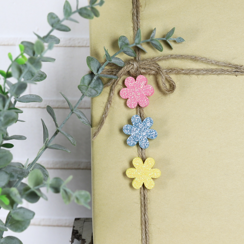 wholesale pink felt flower sticker child party decoration easter ornament 6